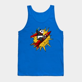 Panda Bear Riding Rocket Tank Top